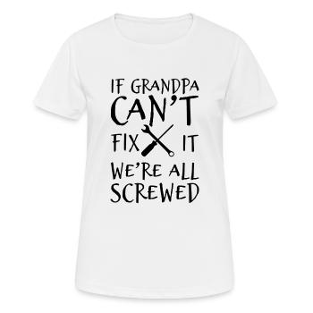 Grandpa grandpa sayings - Women's Breathable T-Shirt - white - Front - AI Model Female 172 dark (172cm)