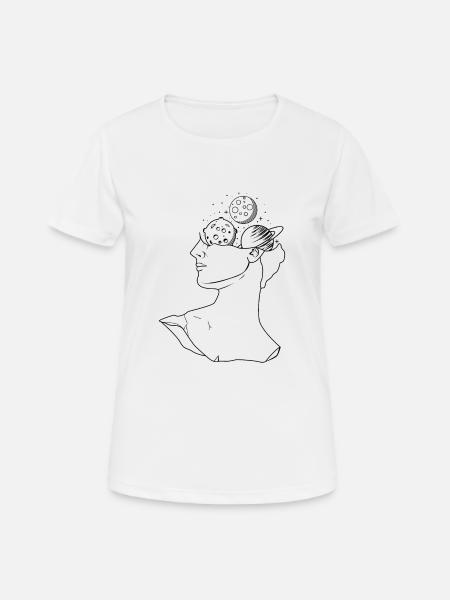 Mondes dans la tête - T-shirt respirant Femme - blanc