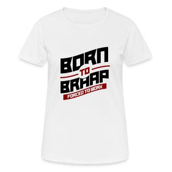 Eat Sleep Motocross Dirt Bike Braap Shirt - Women's Breathable T-Shirt - white - Front - AI Model Female 172 dark (172cm)