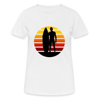 Surfer Retro Design - Frauen T-Shirt atmungsaktiv - Weiß - Vorne - AI Model Female 172 dark (172cm)