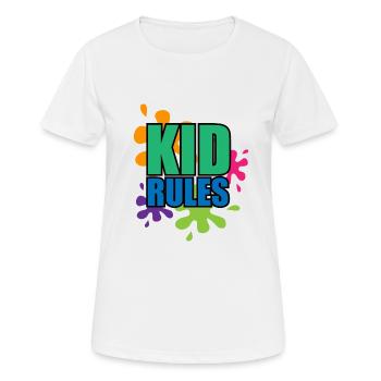 Kind sein - Frauen T-Shirt atmungsaktiv - Weiß - Vorne - AI Model Female 172 dark (172cm)