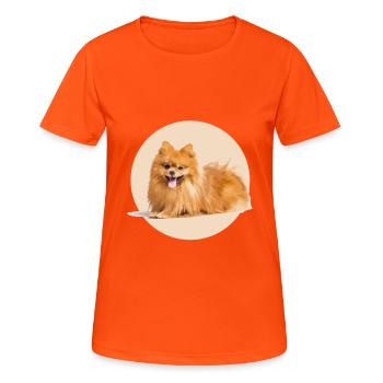 Rot Spitz - Frauen T-Shirt atmungsaktiv - Neonorange - Vorne - AI Model Female 172 dark (172cm)