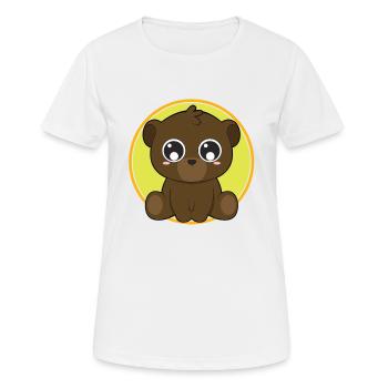 Süßer Bär niedliche Tiere - Frauen T-Shirt atmungsaktiv - Weiß - Vorne - AI Model Female 172 dark (172cm)