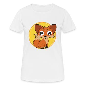 Renard bébé animaux mignons - T-shirt respirant Femme - blanc - Devant - AI Model Female 172 dark (172cm)