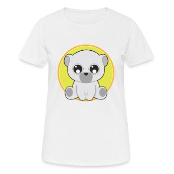 Animaux mignons ours mignon - T-shirt respirant Femme - blanc - Devant - AI Model Female 172 dark (172cm)