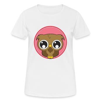 Owl cute animals - Women's Breathable T-Shirt - white - Front - AI Model Female 172 dark (172cm)