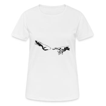 Pferde hufe hand - Frauen T-Shirt atmungsaktiv - Weiß - Vorne - AI Model Female 172 dark (172cm)