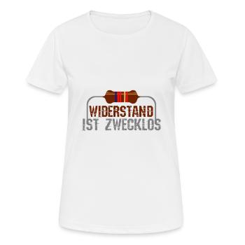 Resistance is futile - Women's Breathable T-Shirt - white - Front - AI Model Female 172 dark (172cm)