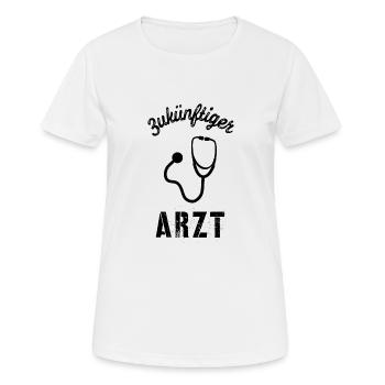 zukünftiger Arzt - Frauen T-Shirt atmungsaktiv - Weiß - Vorne - AI Model Female 172 dark (172cm)