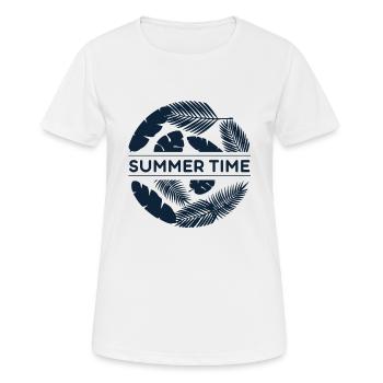 Heure d'été - été - T-shirt respirant Femme - blanc - Devant - AI Model Female 172 dark (172cm)