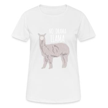 pas de drame lama - T-shirt respirant Femme - blanc - Devant - AI Model Female 172 dark (172cm)
