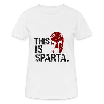 This Is Sparta - Frauen T-Shirt atmungsaktiv - Weiß - Vorne - AI Model Female 172 dark (172cm)