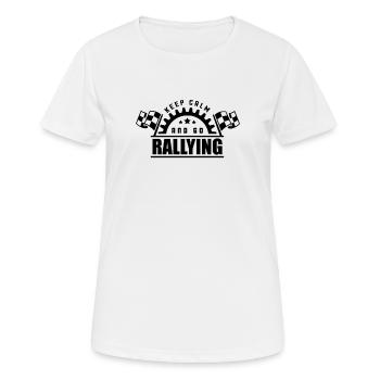 Autorennen Rallye Rennfahrer Rallyefahrer Rally - Frauen T-Shirt atmungsaktiv - Weiß - Vorne - AI Model Female 172 dark (172cm)