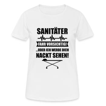 Ambulanciers ambulanciers Cadeau cool - T-shirt respirant Femme - blanc - Devant - AI Model Female 172 dark (172cm)