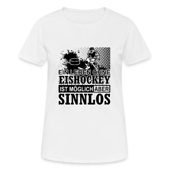 A life without ice hockey saying gift - Women's Breathable T-Shirt - white - Front - AI Model Female 172 dark (172cm)