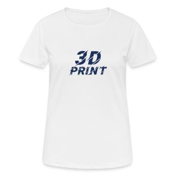 3D Druck Drucker Drucken 3D - Frauen T-Shirt atmungsaktiv - Weiß - Vorne - AI Model Female 172 dark (172cm)
