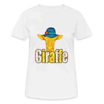 Giraffe - Frauen T-Shirt atmungsaktiv - Weiß - Vorne - AI Model Female 172 dark (172cm)
