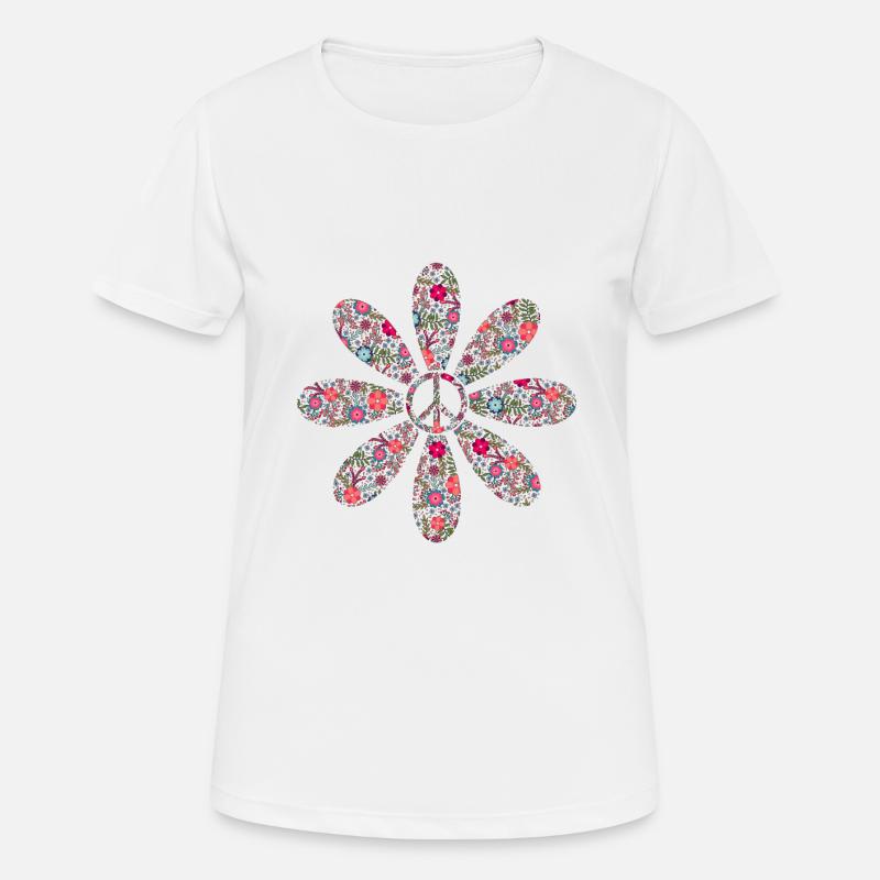 Flowers force - Women's Breathable T-Shirt - white