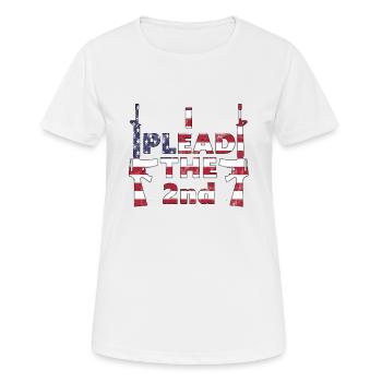 I Plead the 2nd America - Women's Breathable T-Shirt - white - Front - AI Model Female 172 dark (172cm)