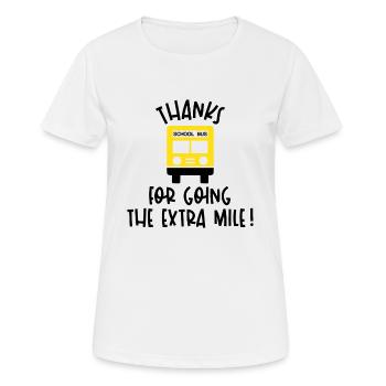 Chauffeur de bus, bus scolaire, idée cadeau - T-shirt respirant Femme - blanc - Devant - AI Model Female 172 dark (172cm)