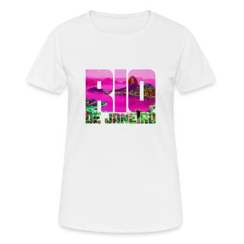 Rio de Janeiro Brésil - T-shirt respirant Femme - blanc - Devant - AI Model Female 172 dark (172cm)