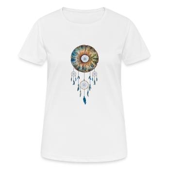 Eye dream catcher, iris, spiritual gift - Women's Breathable T-Shirt - white - Front - AI Model Female 172 dark (172cm)