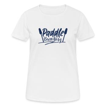 Planche de surf - T-shirt respirant Femme - blanc - Devant - AI Model Female 172 dark (172cm)