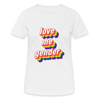 Gay Lesbian LGBT Homosexuality Gender - Women's Breathable T-Shirt - white - Front - AI Model Female 172 dark (172cm)