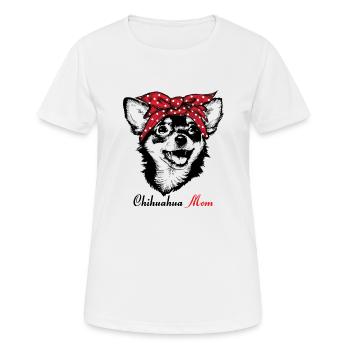 Chihuahua Mama - Frauen T-Shirt atmungsaktiv - Weiß - Vorne - AI Model Female 172 dark (172cm)