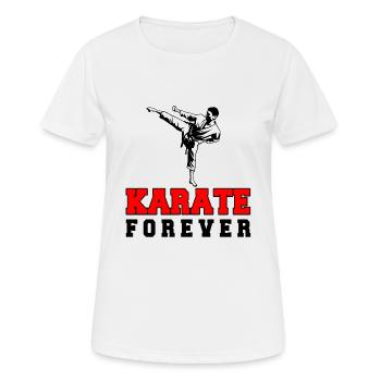 Karate Forever - Frauen T-Shirt atmungsaktiv - Weiß - Vorne - AI Model Female 172 dark (172cm)
