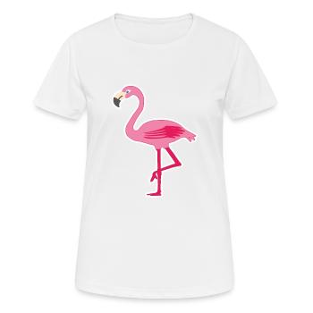 Flamingo rose - T-shirt respirant Femme - blanc - Devant - AI Model Female 172 dark (172cm)