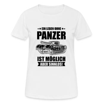 Panzer Panzerfahrer Militär Soldat Lustig Geschenk - Frauen T-Shirt atmungsaktiv - Weiß - Vorne - AI Model Female 172 dark (172cm)