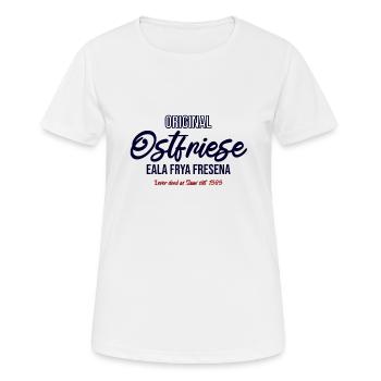 Lever Dood Slaav Ostfriese Plattdeutsch Geschenk - Frauen T-Shirt atmungsaktiv - Weiß - Vorne - AI Model Female 172 dark (172cm)