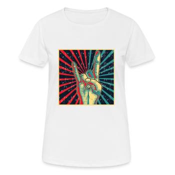 Pommes fourche yeeeeaaah! - T-shirt respirant Femme - blanc - Devant - AI Model Female 172 dark (172cm)