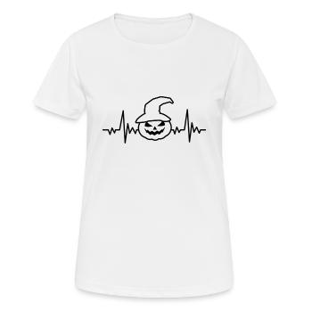 Paroles d'Halloween - T-shirt respirant Femme - blanc - Devant - AI Model Female 172 dark (172cm)