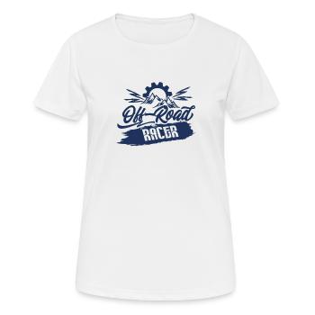 Off Road - Frauen T-Shirt atmungsaktiv - Weiß - Vorne - AI Model Female 172 dark (172cm)