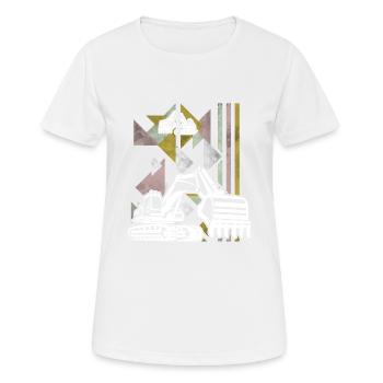 Bagger Baustelle Baumaschine Geschenk · Schaufel - Frauen T-Shirt atmungsaktiv - Weiß - Vorne - AI Model Female 172 dark (172cm)
