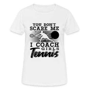 Tennis Coach Gift - Frauen T-Shirt atmungsaktiv - Weiß - Vorne - AI Model Female 172 dark (172cm)