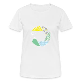 aperture elements weather gift - Women's Breathable T-Shirt - white - Front - AI Model Female 172 dark (172cm)