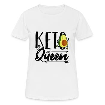 Keto Queen Low Carb Lifestyle Diet Dietian Women - Women's Breathable T-Shirt - white - Front - AI Model Female 172 dark (172cm)