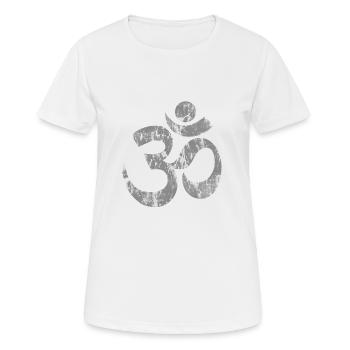 Om Namaste - T-shirt respirant Femme - blanc - Devant - AI Model Female 172 dark (172cm)
