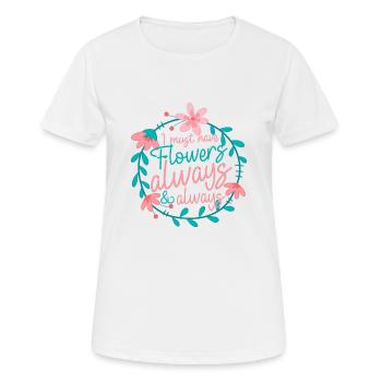 Fleuriste fleuriste fleuriste floristique proverbe - T-shirt respirant Femme - blanc - Devant - AI Model Female 172 dark (172cm)