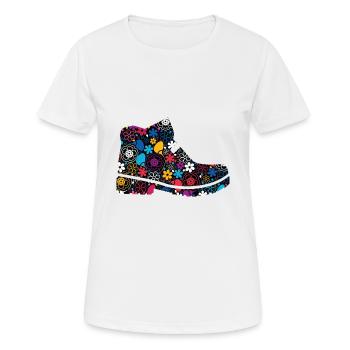 Hiking boots Hiking - Women's Breathable T-Shirt - white - Front - AI Model Female 172 dark (172cm)