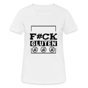 F#ck Gluten - Gluten Free Gift - Frauen T-Shirt atmungsaktiv - Weiß - Vorne - AI Model Female 172 dark (172cm)