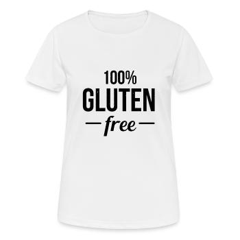 100% Gluten frei - Frauen T-Shirt atmungsaktiv - Weiß - Vorne - AI Model Female 172 dark (172cm)