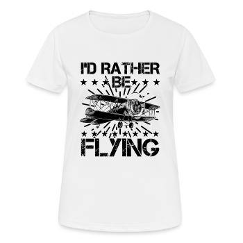 Propeller Airplane Aircraft Aviator Pilot - Women's Breathable T-Shirt - white - Front - AI Model Female 172 dark (172cm)