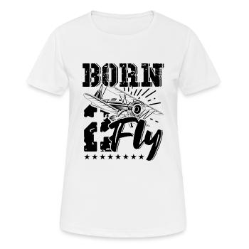 Airplane Aircraft Aviator Commercial Private Pilot - Women's Breathable T-Shirt - white - Front - AI Model Female 172 dark (172cm)