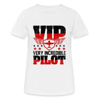 Airplane Aircraft Aviator Commercial Airline Pilot - Women's Breathable T-Shirt - white - Front - AI Model Female 172 dark (172cm)