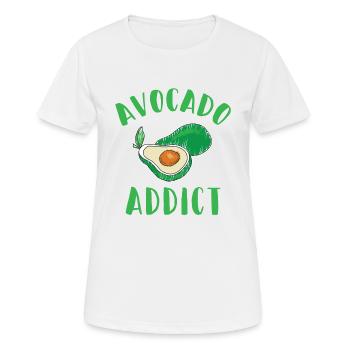 Avocat accro - T-shirt respirant Femme - blanc - Devant - AI Model Female 172 dark (172cm)