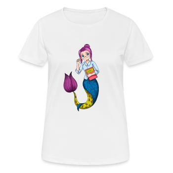 Meerjungfrau Lehrerin Referendarin - Frauen T-Shirt atmungsaktiv - Weiß - Vorne - AI Model Female 172 dark (172cm)